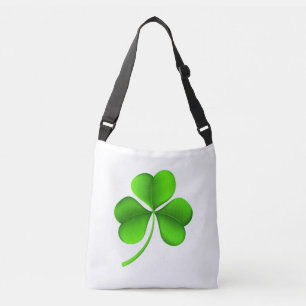 Grönt Shamrock on White Cbbcn Axelväska