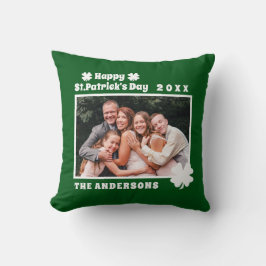 Grönt Shamrock Personlig Photo Dekorativ kudde
