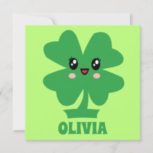 Grönt Shamrock-Personlig - platta kort
