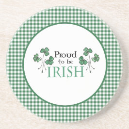 Grönt Shamrock Proud är Irish Sandstone Underlägg