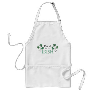 Grönt Shamrock Proud to Irish Sturdy Apron Förkläde