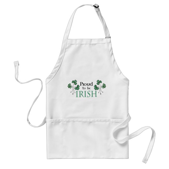 Grönt Shamrock Proud to Irish Sturdy Apron Förkläde (Framsidan)