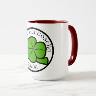 Grönt Shamrock Saint patrick's day Blommigt Art Mugg