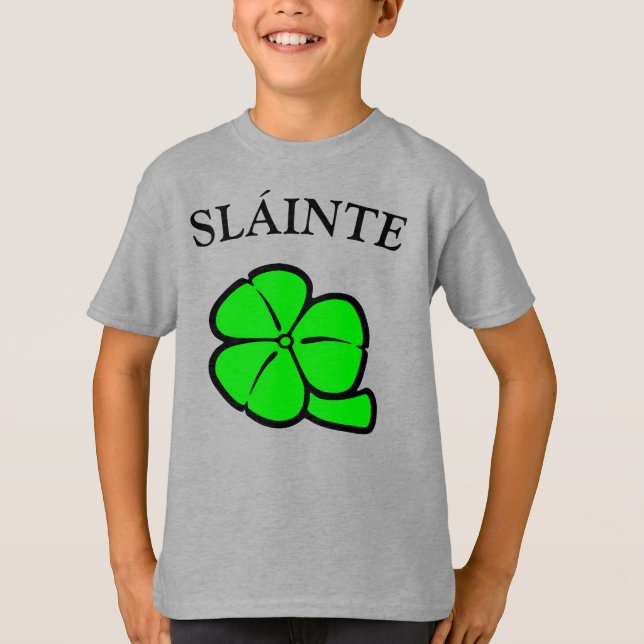 Grönt Shamrock Saint patrick's day Blommigt Art T Shirt (Framsida)