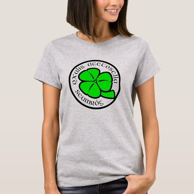 Grönt Shamrock Saint patrick's day Blommigt Art T Shirt (Framsida)