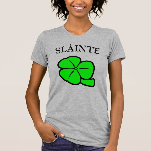 Grönt Shamrock Saint patrick's day Blommigt Art T Shirt (Framsida)