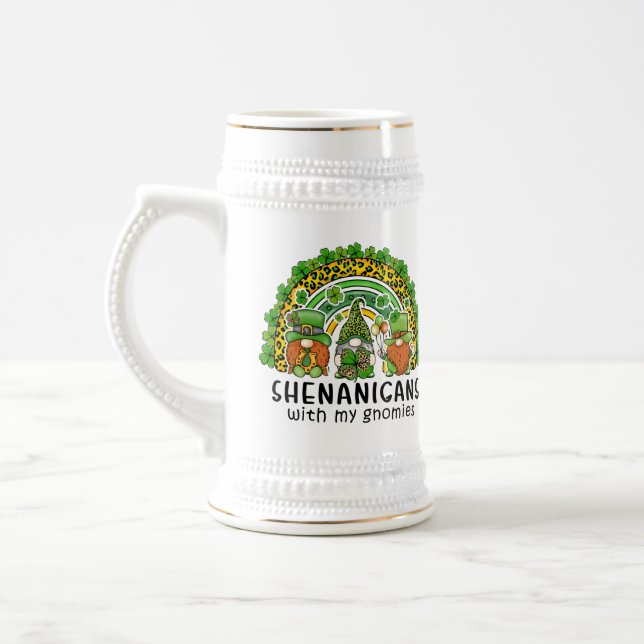 Grönt Shamrock St Patrick med mina domäner Sejdel (Vänster)