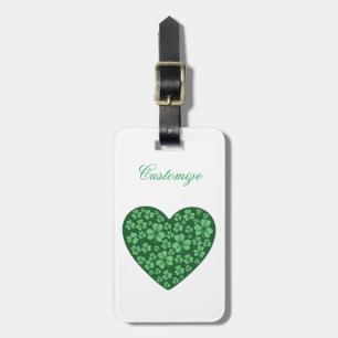 grönt Shamrock-St patrick's day Bagagebricka