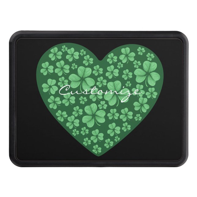 grönt Shamrock-St patrick's day Dragkroksskydd (Framsidan)