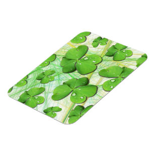 Grönt Shamrock St patrick's day Flexi Magnet
