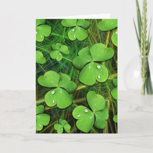 Grönt Shamrock St patrick's day Greeting Card Kort