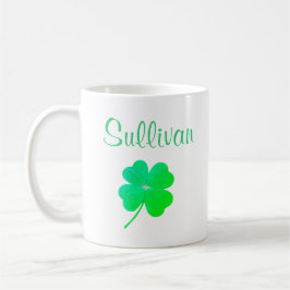 Grönt Shamrock St. Patricks Day Irish Mugg
