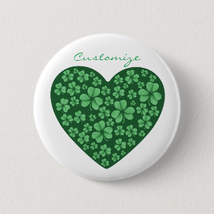 grönt Shamrock-St patrick's day Knapp