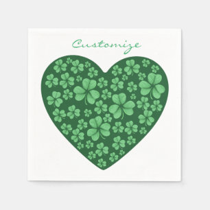 grönt Shamrock-St patrick's day Pappersservett