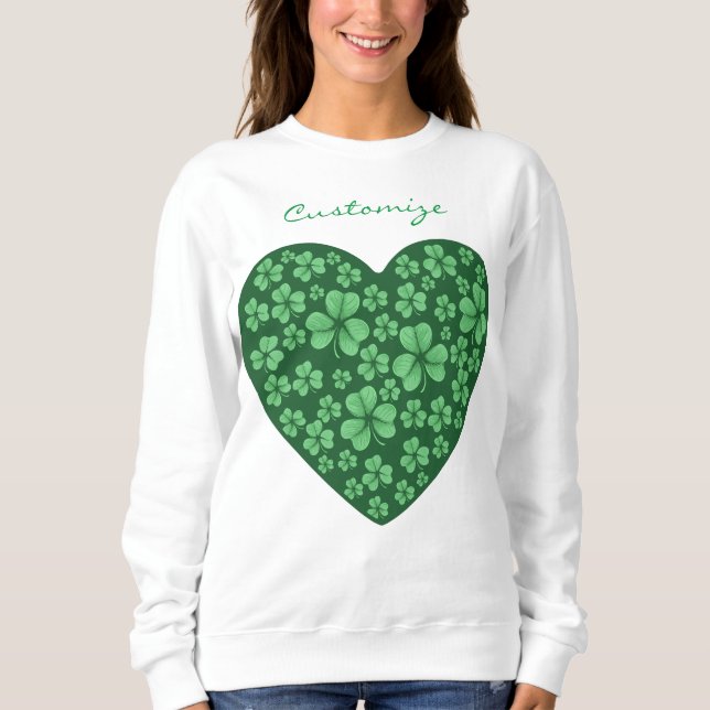 grönt Shamrock-St patrick's day  T Shirt (Framsida)