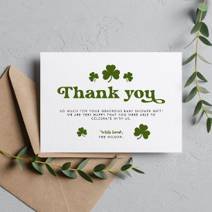 Grönt Shamrock St.Patrick's Day Tack Kort