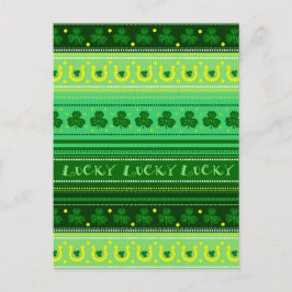 Grönt Shamrock | St. Patricks Day Vykort