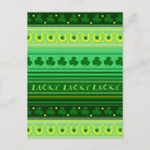 Grönt Shamrock St. Patricks Day Vykort