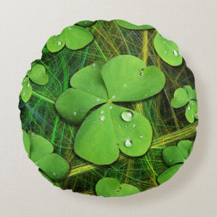Grönt Shamrock St Patrick's iPhone 5-fodral Case-M Rund Kudde