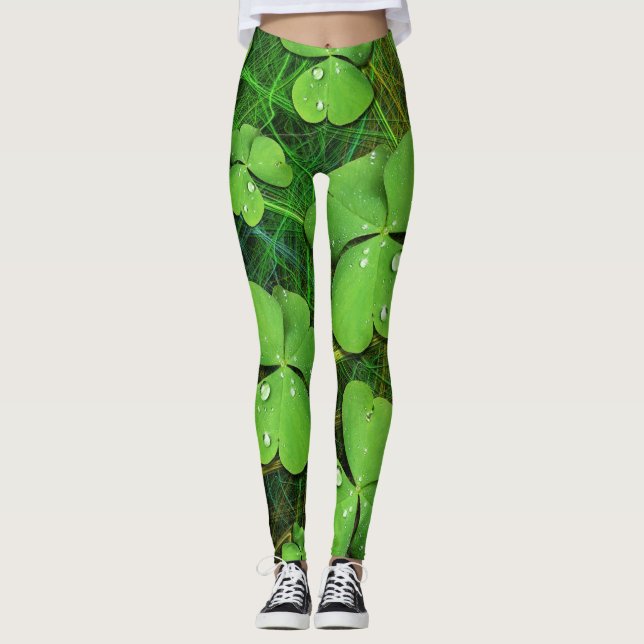 Grönt Shamrock St Patrick's iPhone 5 Fodral-Mate Leggings (Framsida)