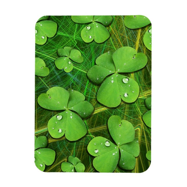 Grönt Shamrock St Patrick's iPhone 5 Fodral-Mate Magnet (Vertikal)