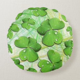Grönt Shamrock St Patrick's iPhone 5 Fodral-Mate Rund Kudde