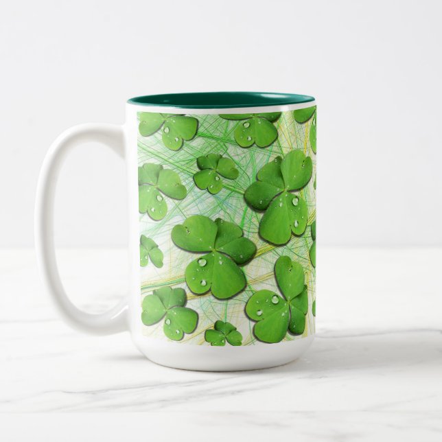 Grönt Shamrock St Patrick's iPhone 5 Fodral-Mate Två-Tonad Mugg (Vänster)