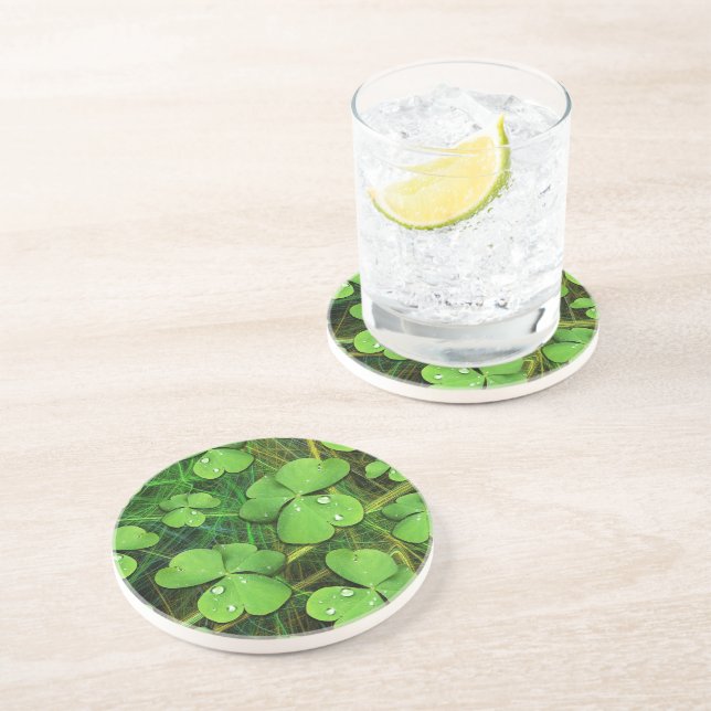 Grönt Shamrock St Patrick's iPhone 5 Fodral-Mate Underlägg (Sidan)