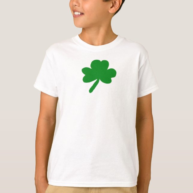 Grönt Shamrock T Shirt (Framsida)