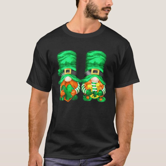 Grönt Shamrock T Shirt (Framsida)