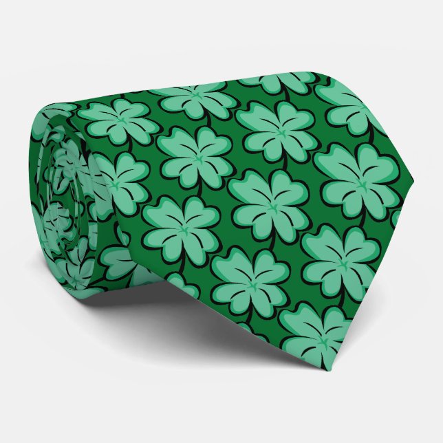 Grönt Shamrock Tie Slips (Rullad)