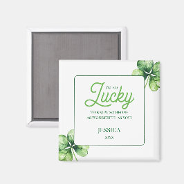 Grönt Shamrock Tur Anpassningsbar Lucky St patrick Magnet