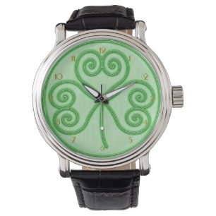 Grönt Shamrock Wrist Armbandsur