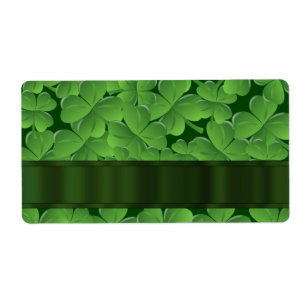 Grönt shamrockmönster fraktsedel