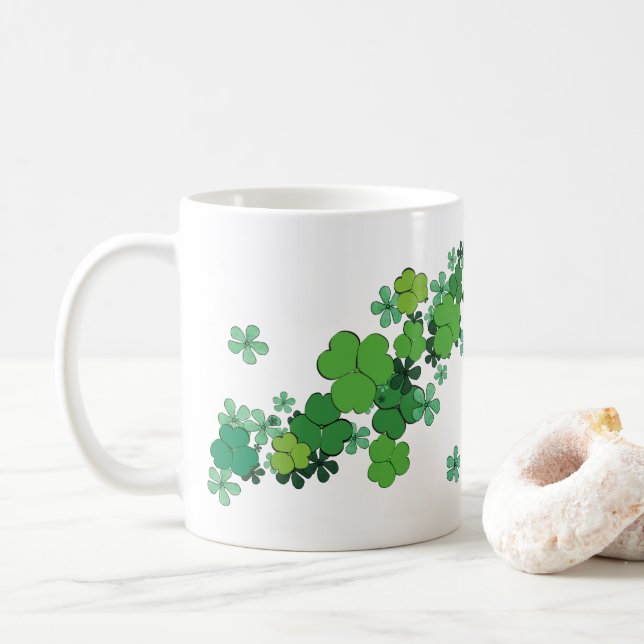 Grönt Shamrocks & Daisy Mugg (Med munk)