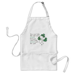 Grönt Shamrocks Irish Girl Quote Sturdy Apron Förkläde