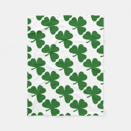 Grönt Shamrocks Klöver Mönster St. Patrick's Day Fleecefilt