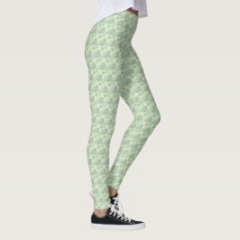 Grönt Shamrocks Leggings