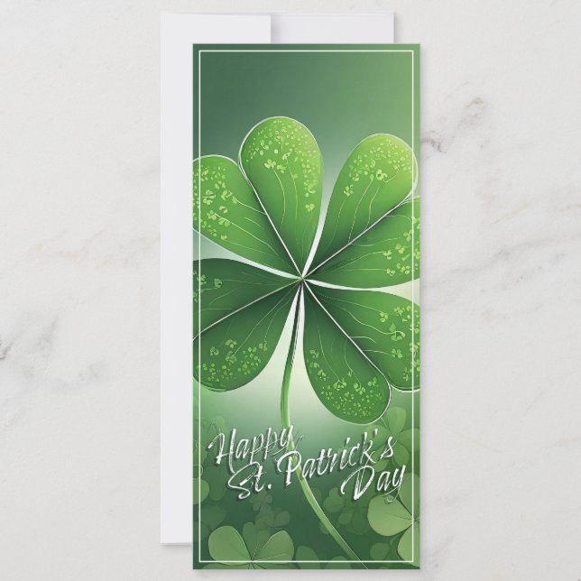 Grönt Shamrocks Lycklig St. Patrick's Day (8) c (Framsida)