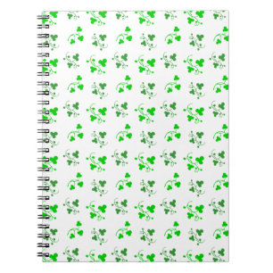 Grönt Shamrocks Mönster Anteckningsbok