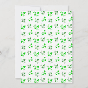 Grönt Shamrocks Mönster Inbjudningar