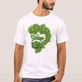 Grönt Shamrocks | Pärlande hjärtan Shainte T Shirt