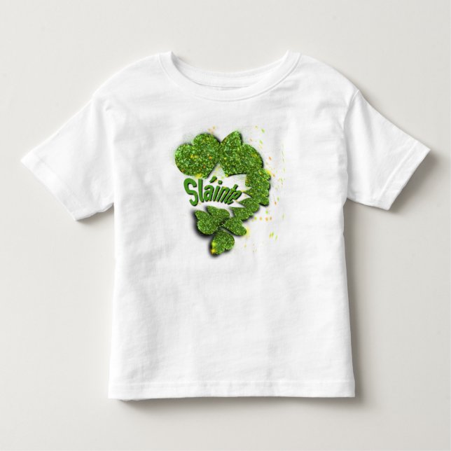 Grönt Shamrocks | Pärlande hjärtan ShainteT-Shirt T Shirt (Framsida)