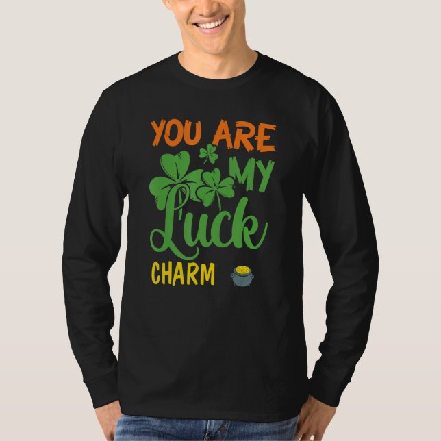 Grönt Shamrocks S:t Patrick-Dagen.. Du är min tur T Shirt (Framsida)