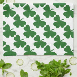 Grönt Shamrocks St. Patrick's Day Kökshandduk
