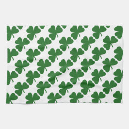 Grönt Shamrocks St. Patrick's Day Kökshandduk