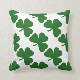 Grönt Shamrocks St. Patrick's Day Kudde