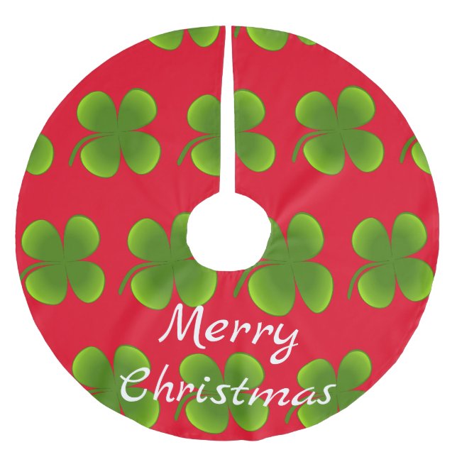 Grönt Shamrocks Thunder_Cove Julgransmatta Borstad Polyester (Framsidan)