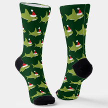 Grönt Shark Santa Hat jul