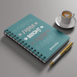 Grönt Shine. Shine. Ljus. Shine. Shine. Anteckningsbok